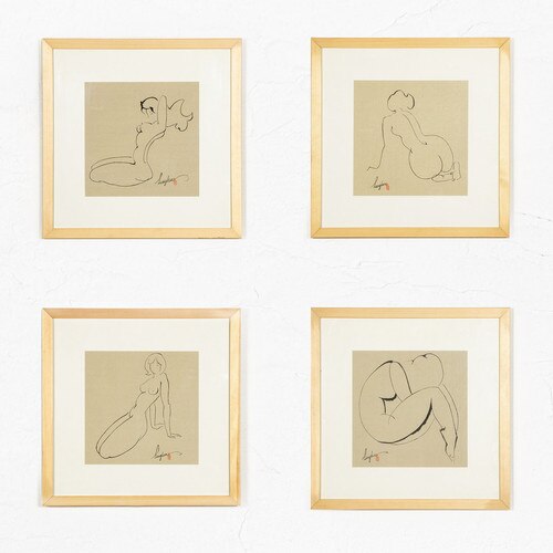 Female Figure Pen Drawing Set